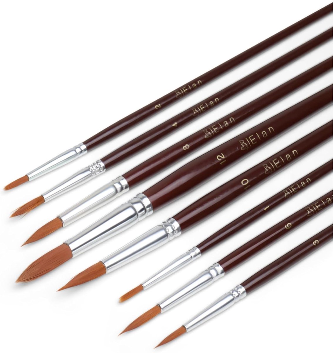 LoShop Aquarel Penseel Set 25-delig – Penselen voor Aquarel, Acryl, Olieverf, Gouache – Ronde, Platte, Filbert, Schuine, Waaier, Dolk, Kattentong (Zwart)