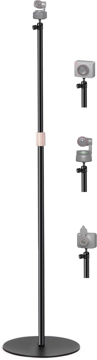 SnelShoppen - 160cm Webcam Vloerstandaard Houder Verstelbaar voor OBSBOT Tiny 2/Tiny SE/Meet-2-4K/Meet SE/Meet Webcams - Perfect voor Live Streams, Po