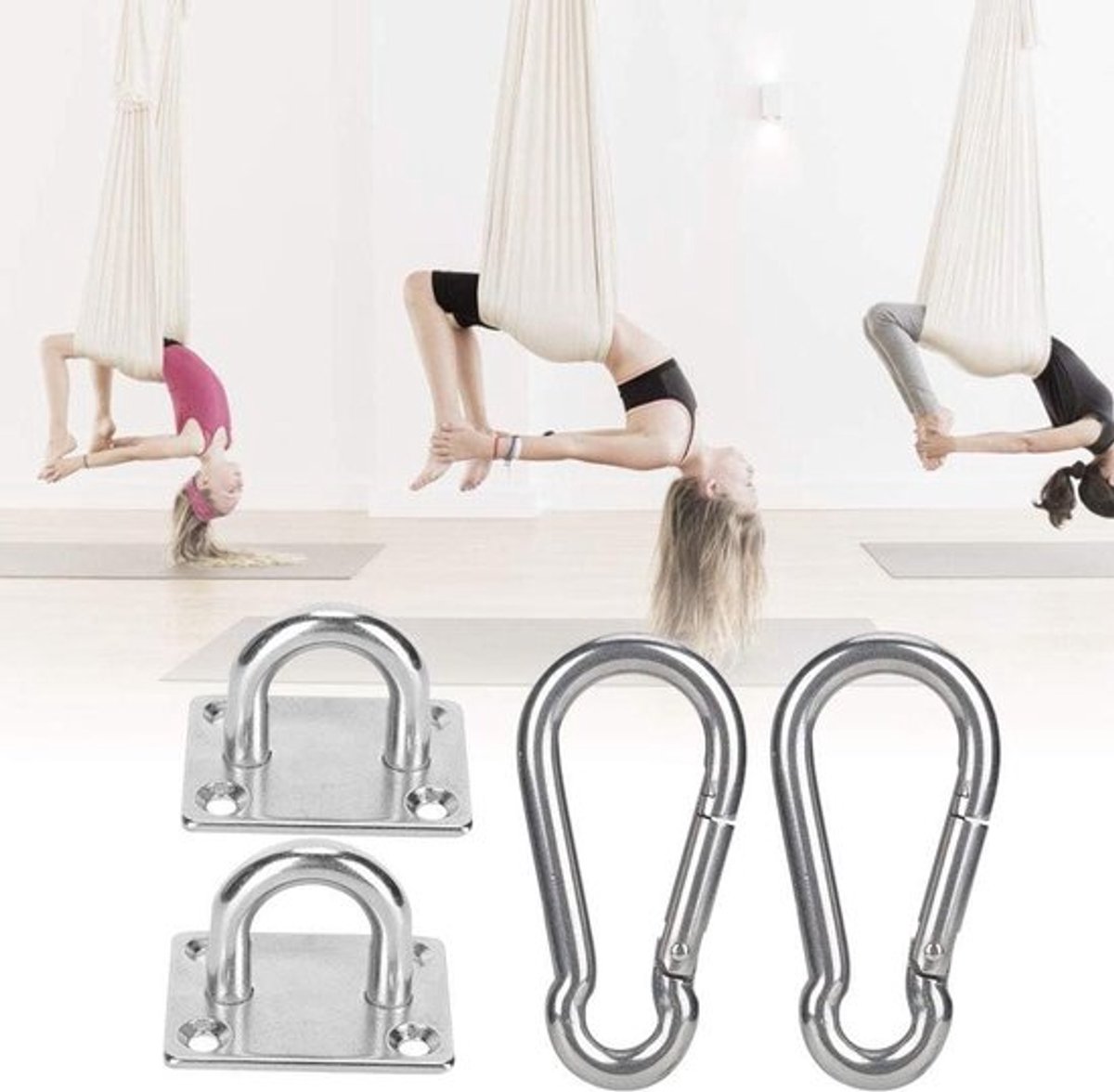 Hangmat Hangplaat Ring voor Dakmontage - Roestvrij Staal - Zandzakken - Schommelhaken.