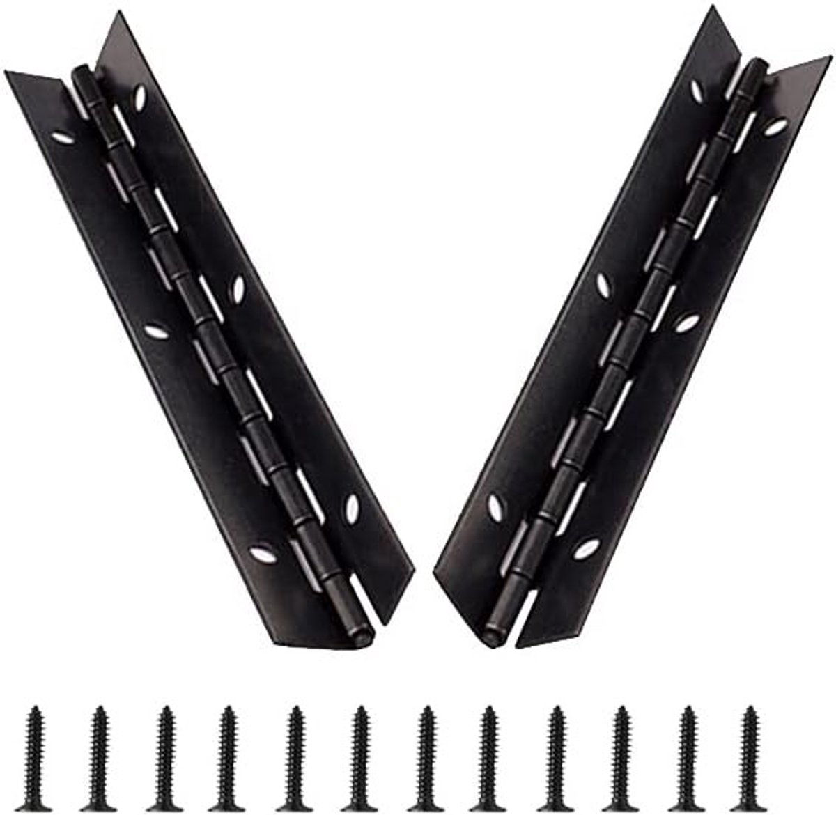 Duurzame Metalen Scharnieren 2 Stuks 153 x 26 x 1mm, 270° Open, Geschikt voor Meubels, Piano's en Kasten