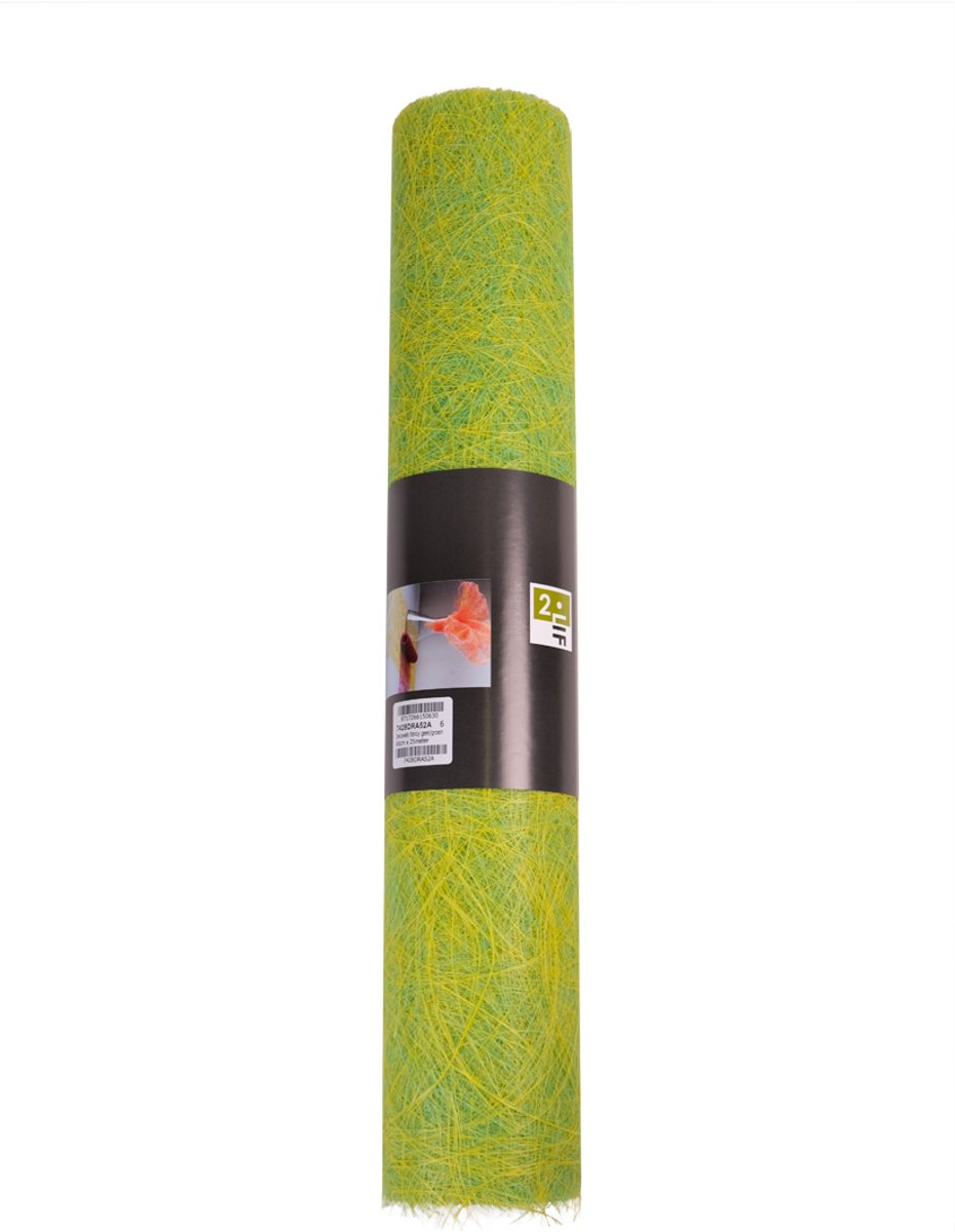 Decoweb Fancy Tafelband geel/groen 60cmx25mtr