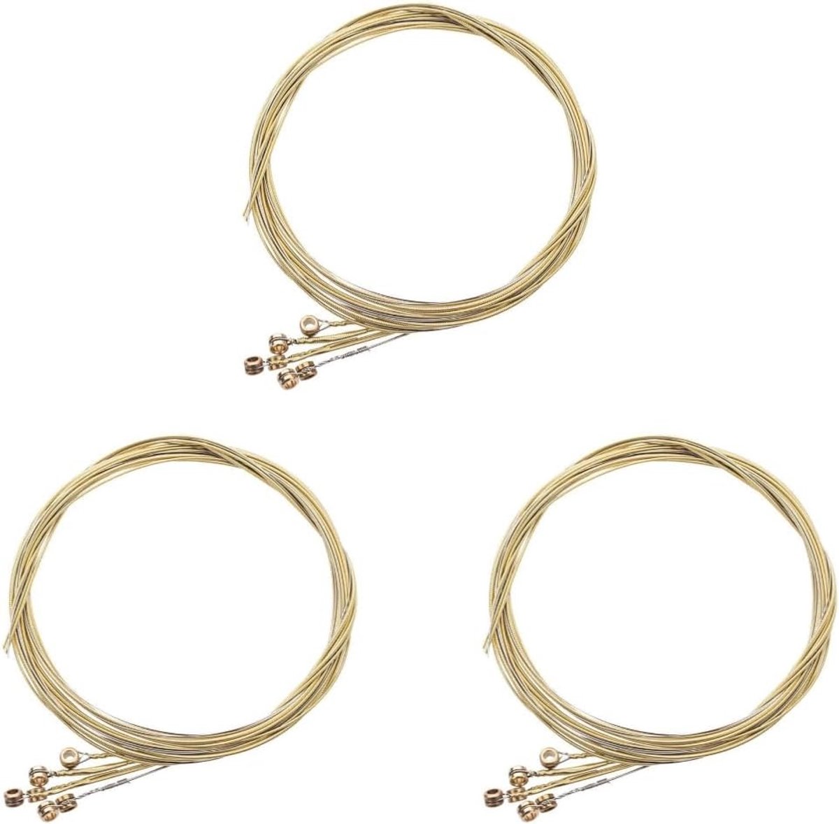 Set van 3 Versterkte Stalen Snaren voor Akoestische Gitaar - Vervangingssnaren voor Optimale Geluidservaring en Duurzaamheid