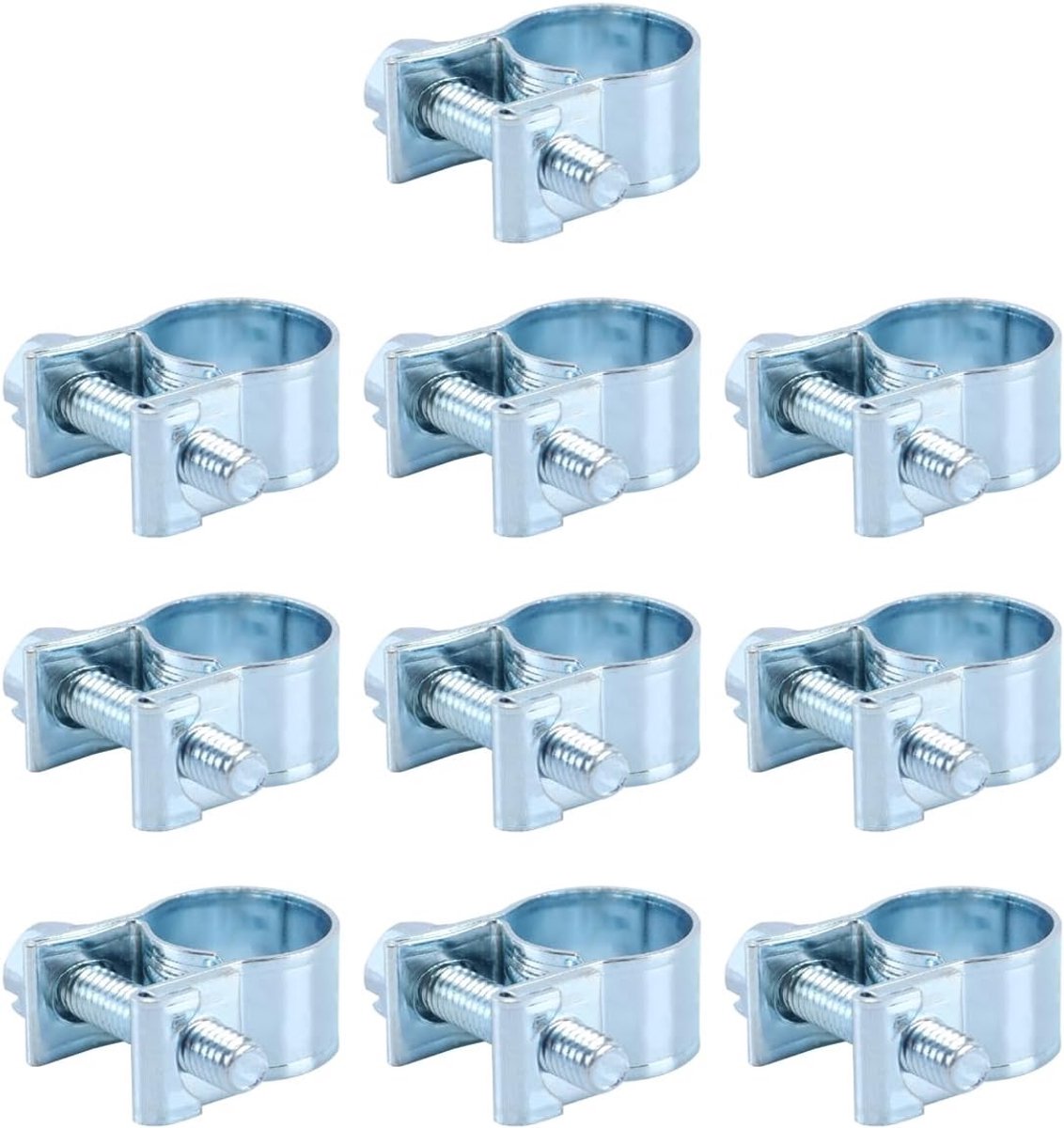 Verstelbare mini slangklemmen voor waterleidingen en luchtslangen - 10 stuks (10-12 mm) voor siliconen slangen, duurzaam en roestvrij staal