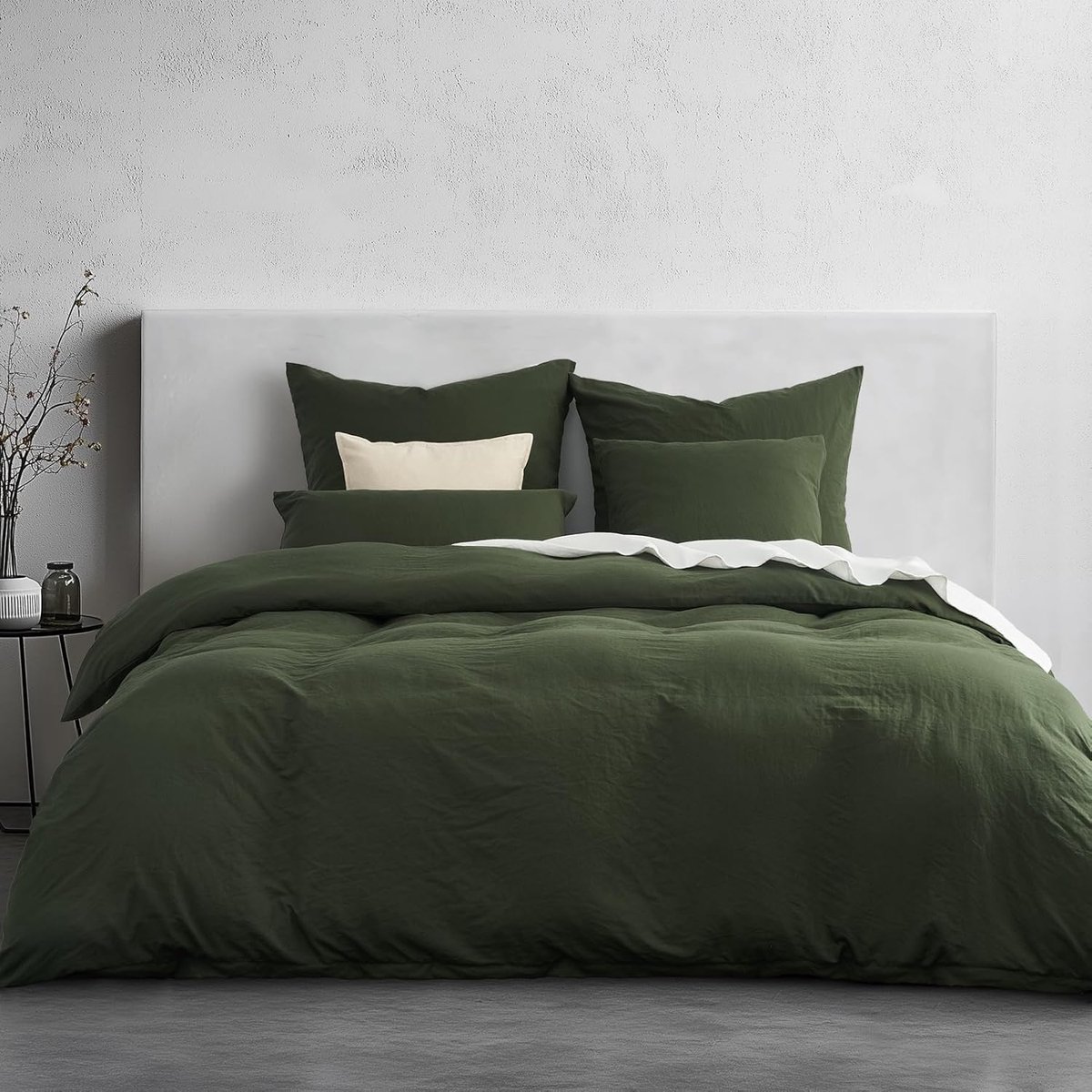 SnelShoppen - Bedlinnen 220x240 cm Super Zacht Microfiber Katoenachtig Öko-Tex - Dekbedovertrek met 2 Kussenslopen 65x65 cm - Groene Zomer Bedcover me
