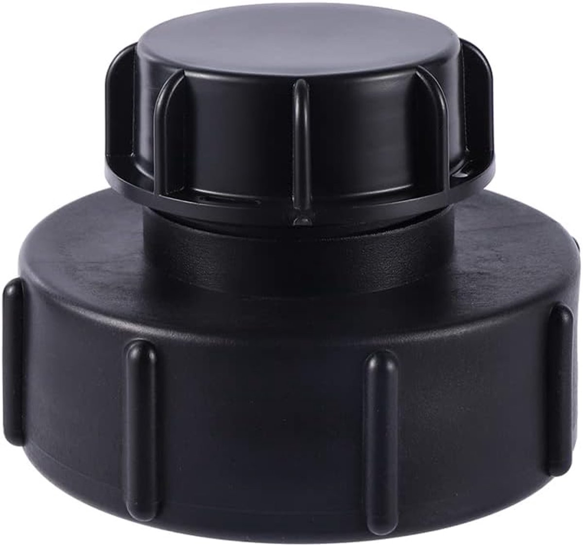 SnelShoppen - IBC Tank Fittingen S100 x 8 naar S60 x 6 met Deksel, Eindkap en Adapter voor 1000L Watertank, Coarse Thread, Eenvoudig te Installeren