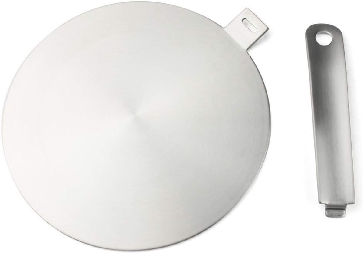 SnelShoppen - Inductie Adapter, Converter Disc voor Inductiekookplaat, Warmteverspreidingsplaat met Afneembare Handgreep, 24 cm, Geschikt voor Gas- en