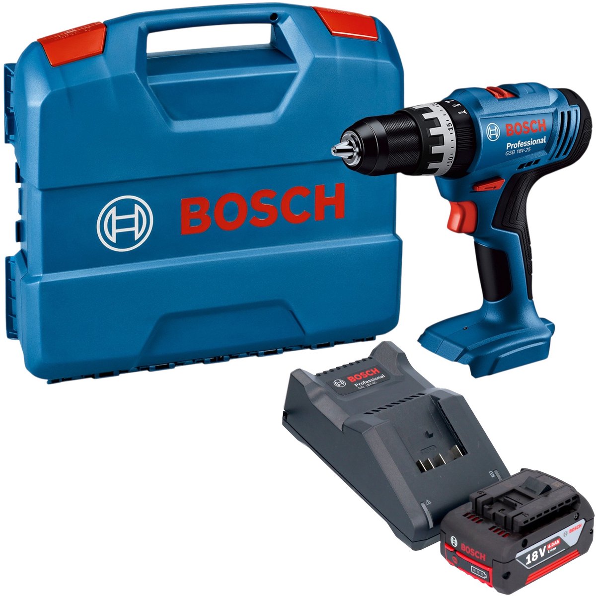 Bosch GSB 18V-25 Professional accu-slagboormachine 18 V 56 Nm ( 06019K9300 ) Solo - zonder accu, zonder lader
