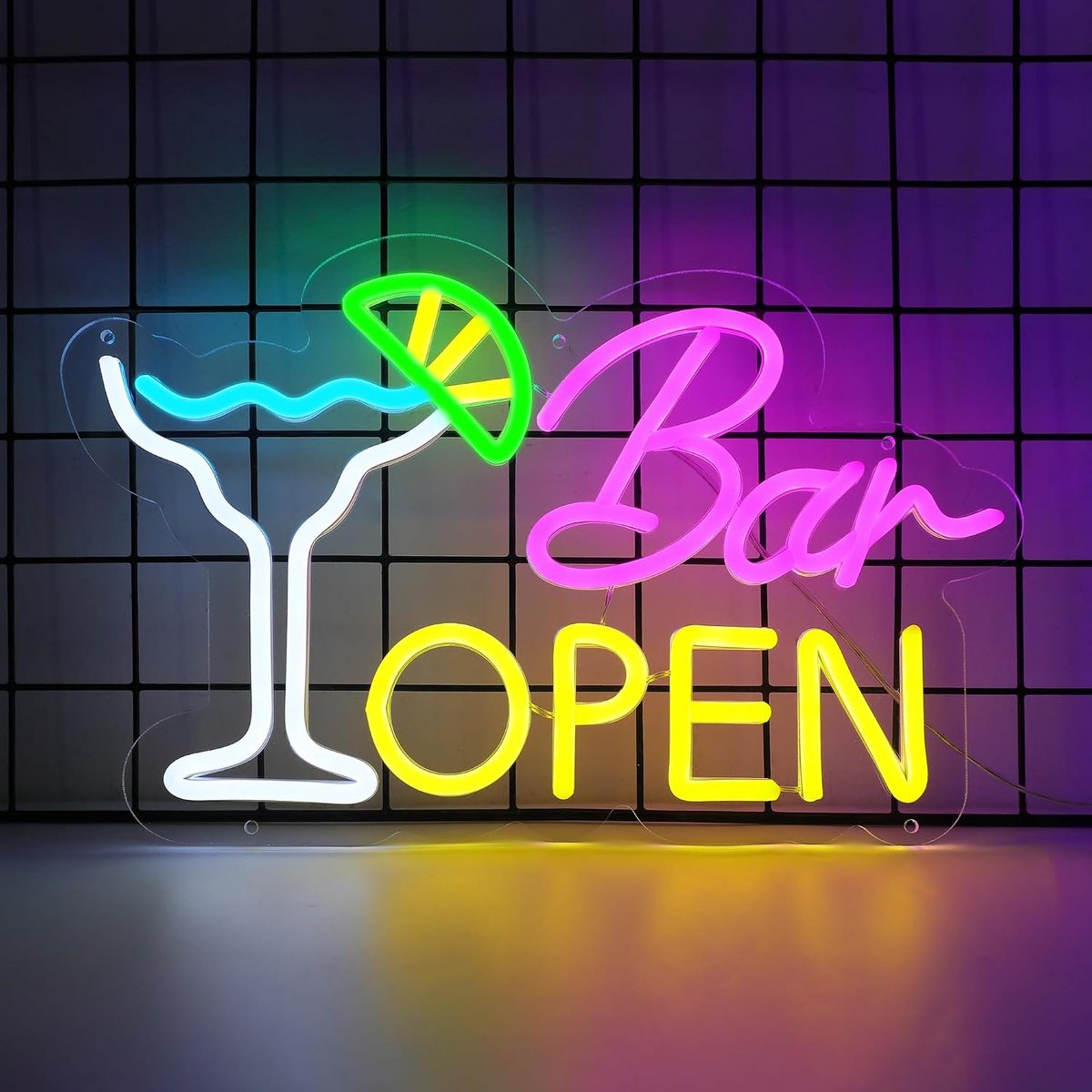 SnelShoppen - Dimmable Neon Open Sign USB Powered Neon Lights voor Bar, Cafe, Pub, Restaurant, Man Cave - Cocktails en Bar Open Tekst - Decoratie voor