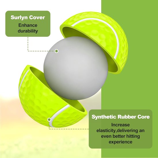 SnelShoppen - Set van 6 Grappige Golfballen, Gepersonaliseerde Golfballen met Resin Schaal en Rubber Kern, Leuke Golf Cadeaus voor Mannen, Golfers, en van Snelshoppen — afbeelding 5