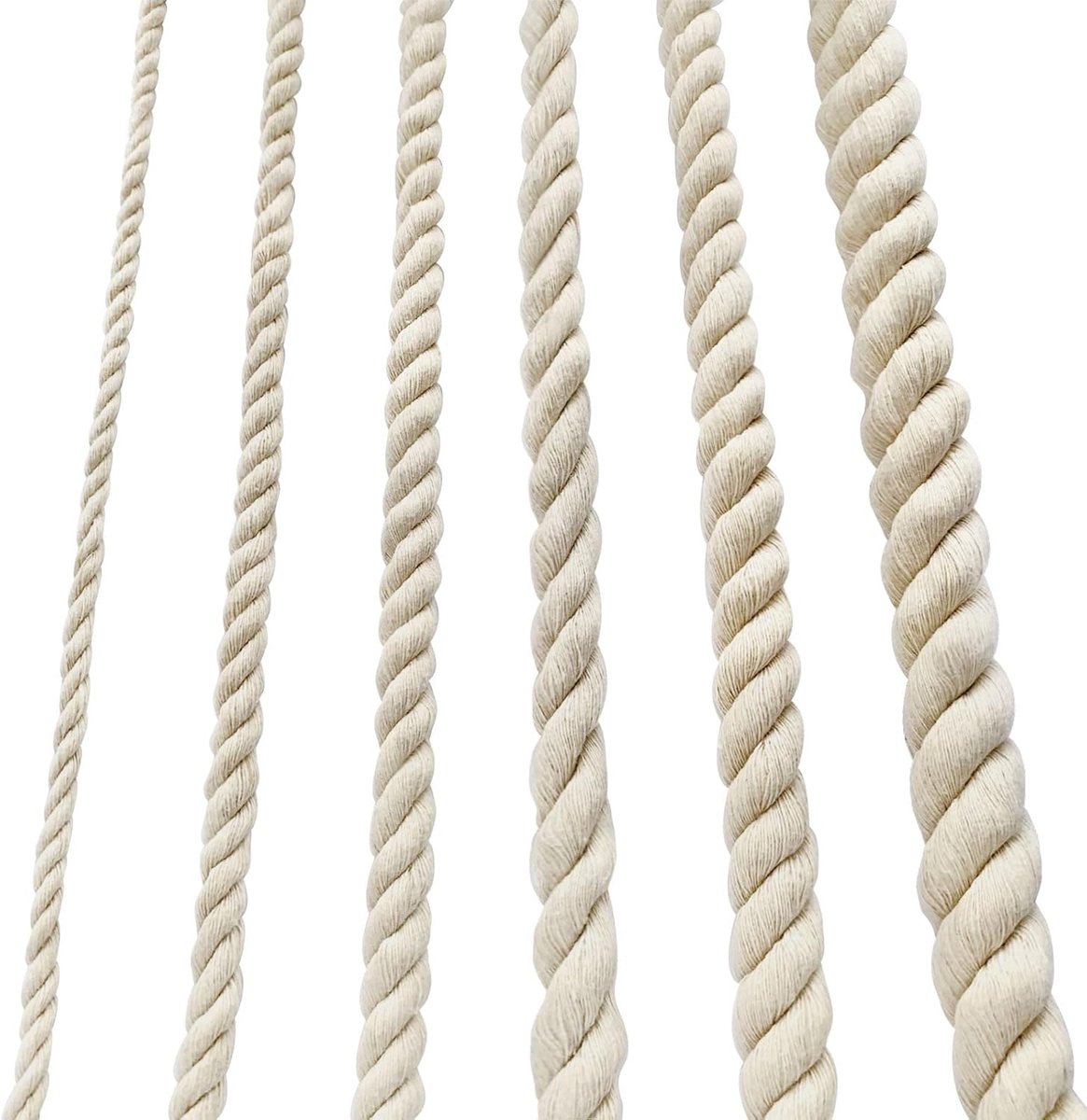 SnelShoppen - Katoenen Touw Dikke Touw Wit Touw Noose Zacht Touw Tuin Touw voor Macrame Plantenhanger Set 10mm (10m)