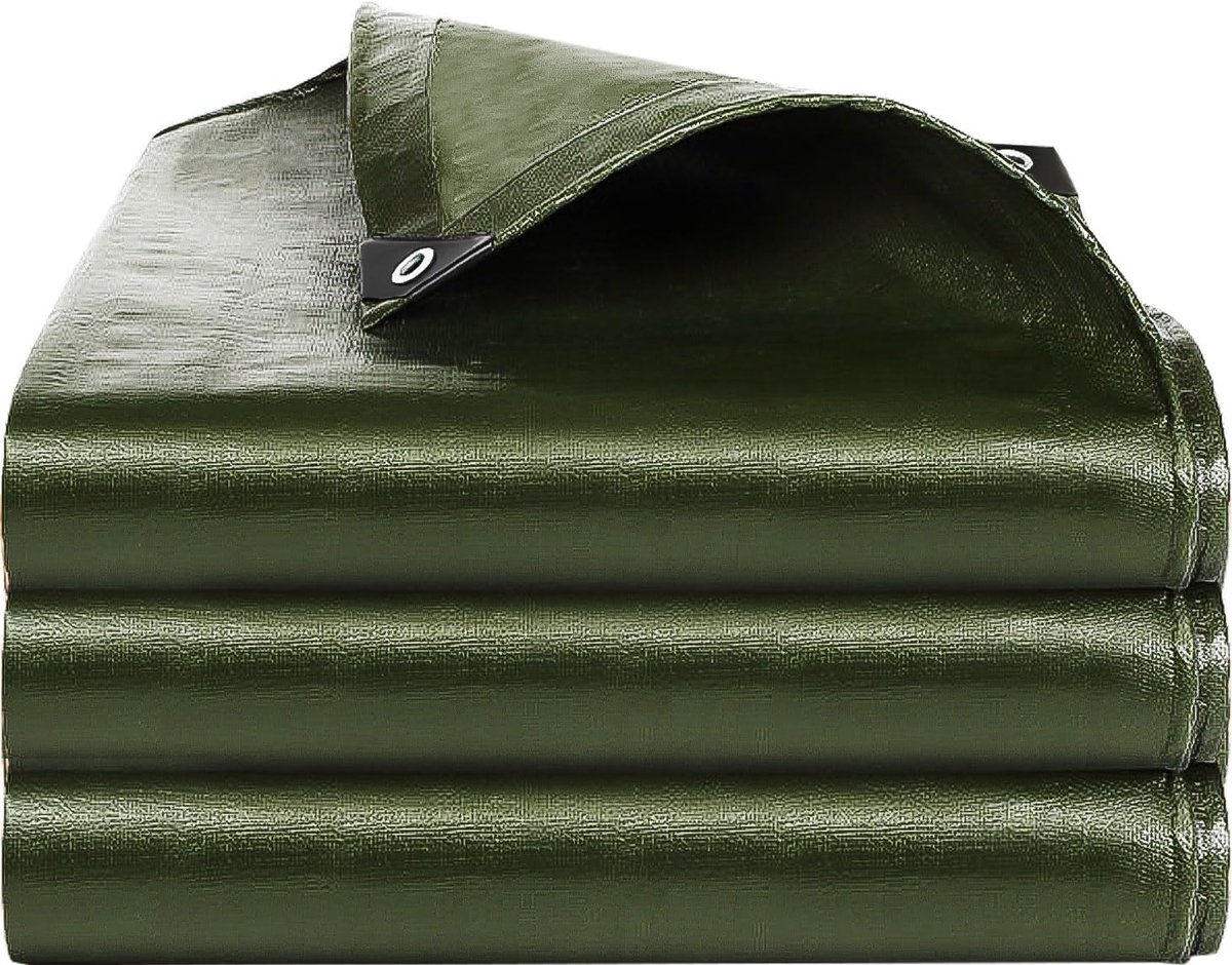 SnelShoppen - Tarpaulin Waterproof 2x3M - Waterdichte Tarp met Oogjes - UV Bestendig en Anti-Tear - Perfect voor Tuinmeubels, Trampoline, Auto, Groen