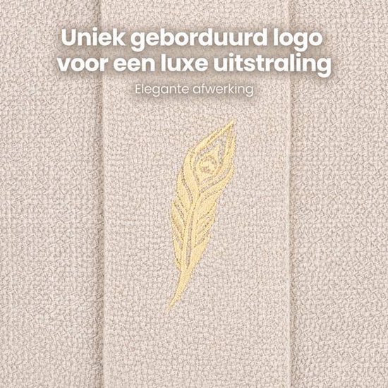 MindBaas - Yoga Bolster - Eco - Crème - Dubbel Gestikt - 60 x 20 cm (lengte x diameter) - Yoga Kussen - Yoga Rol van MindBaas — afbeelding 2