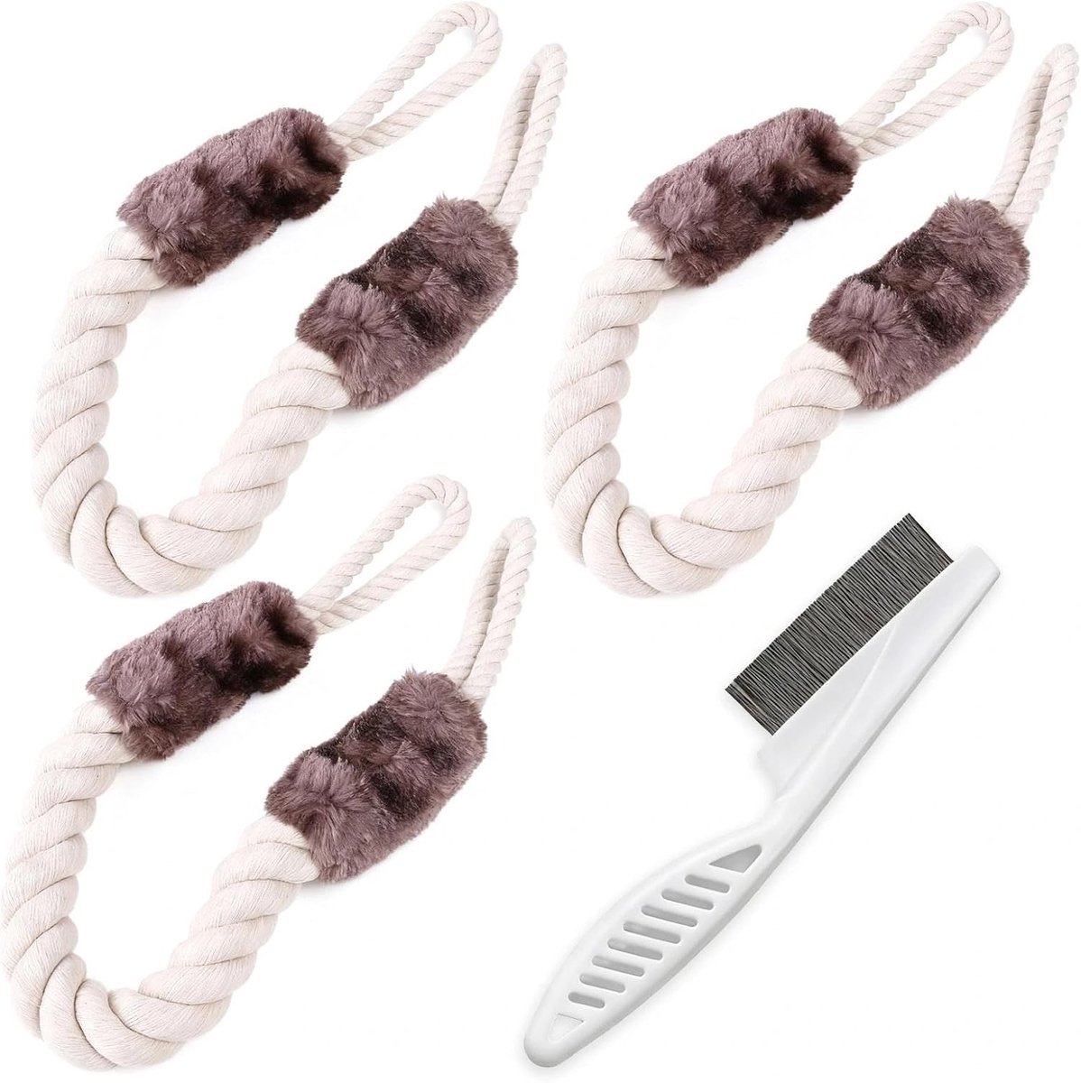 Set van 2 Katoenen Deurstopper van 60 cm - Veiligheid voor Huisdieren en Kinderen, Zacht en Wasbaar, Vingerbescherming voor Kinderen