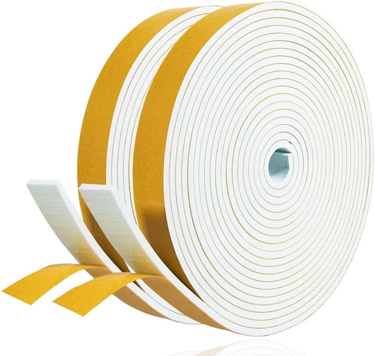 Zelfklevende Sealing Tape voor Raamafdichting, 20 mm x 3 mm x 10 m, Geluidsisolatie, Schokabsorberende Rubberstrips, Wit