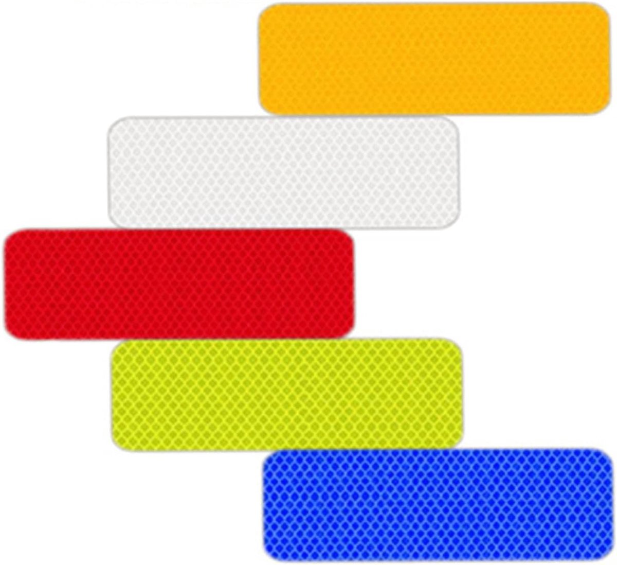 Reflecterende Waarschuwingsstickers voor Nachtzichtbaarheid, Zelfklevende en Waterdichte Tape, 4.5 x 8.5 cm, Veiligheid en Zichtbaarheid Verhogen