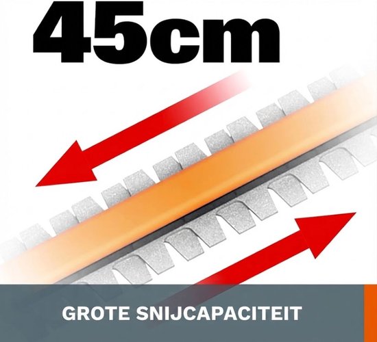 JCP® Telescopische Heggenschaar - Onderhoudsspray -Snoerloze Heggenschaar - Zwart/Oranje - 32cm x 237cm x 13cm van jcp — afbeelding 2