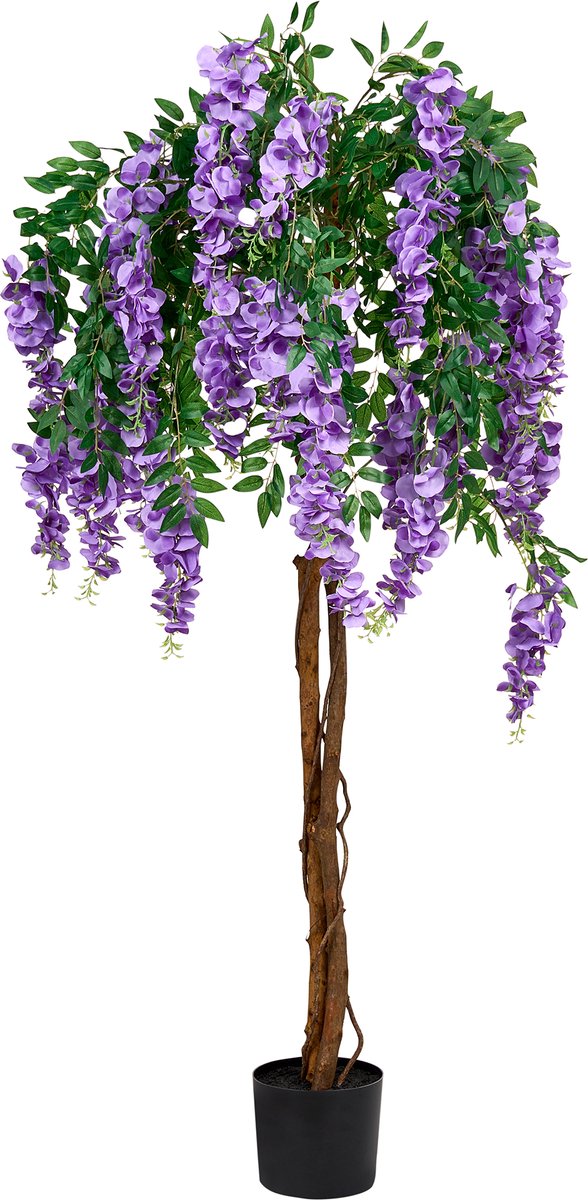 WISTERIA TREE - Kunstplant - Groen/Paars - Synthetisch materiaal