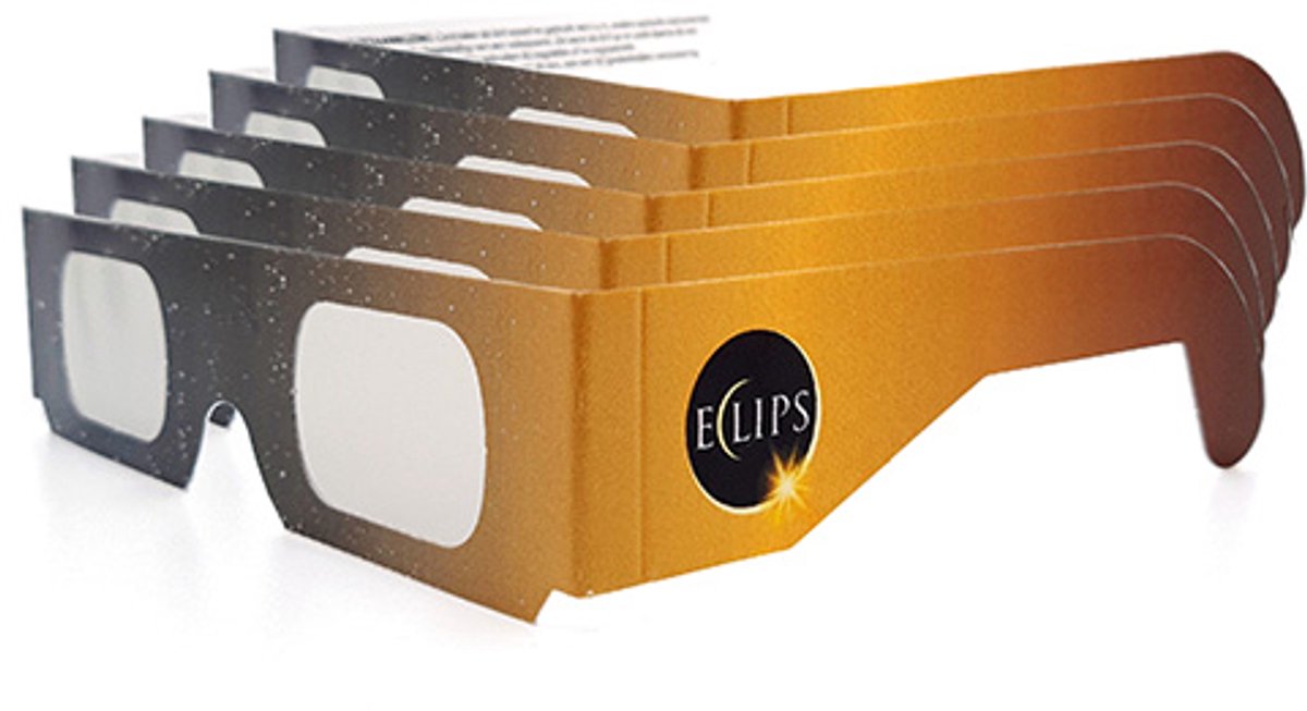 Eclipsbril Zonsverduistering - Veilig - 5 Stuks - ISO & CE