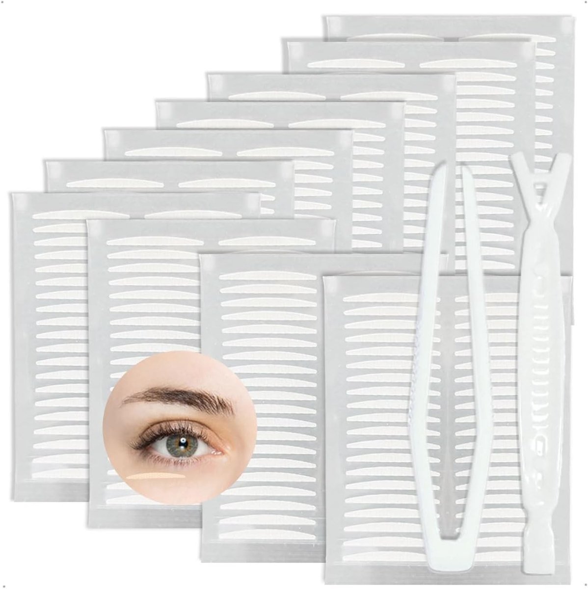 Hooded Eye Lift Strips - 400 Stuks Dubbele Ooglid Tape voor Natuurlijke Make-up, Waterdicht en Zelfklevend, Oogverjonging en Ondersteuning