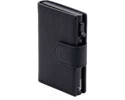 VEXON Helix- Wallet pro - Premium Wallet Slim - Pasjeshouder Zwart - 7 Pasjes + Briefgeld - Muntgeld - RFID Creditcardhouder - Pasjeshouder Mannen & Vrouwen - Pasjeshouder Uitschuifbaar - Kaarthouder - Kaarthouder Pasjes - Zwart