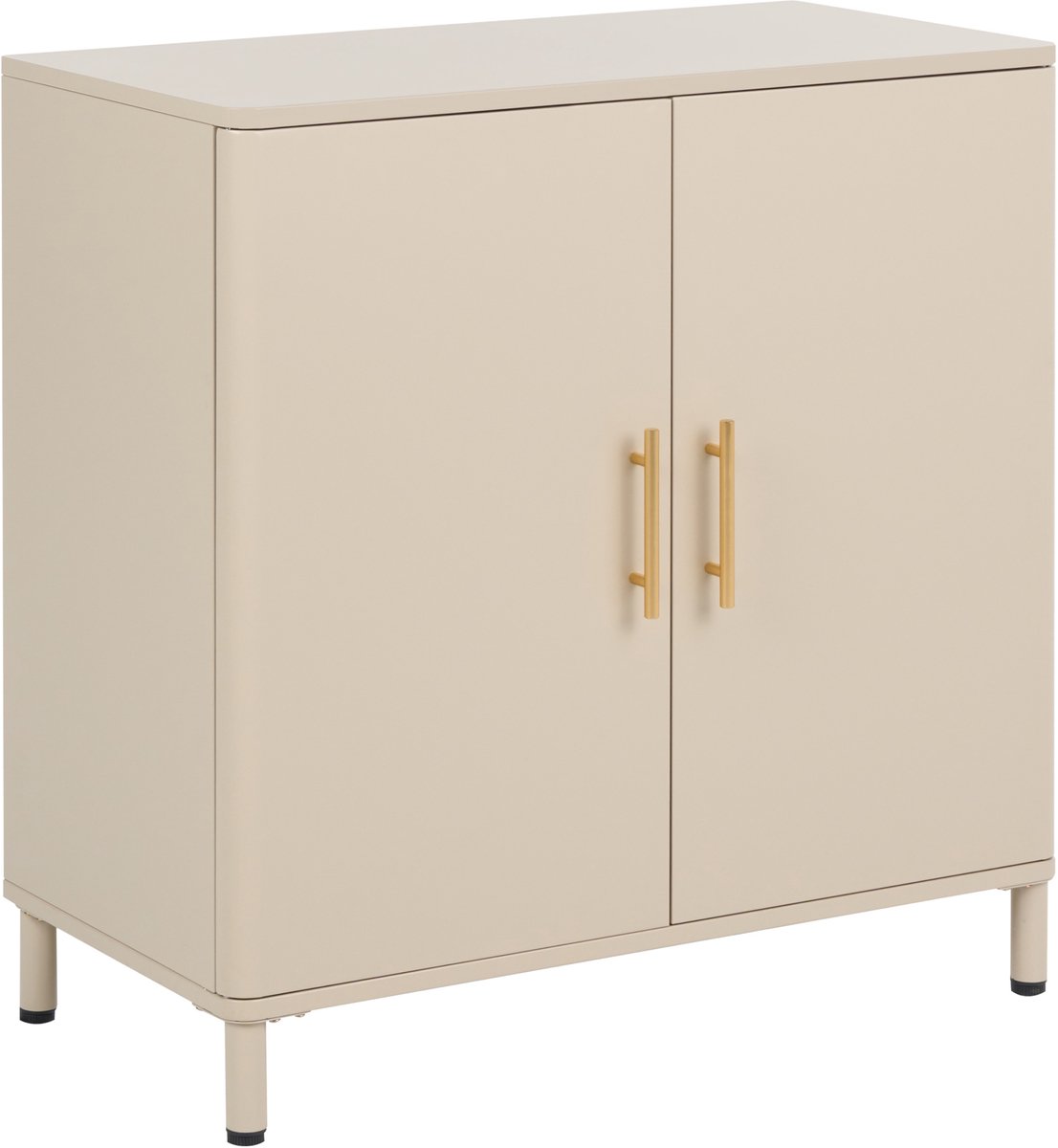 OMBURA - Dressoir met 2 deuren - Beige - Staal