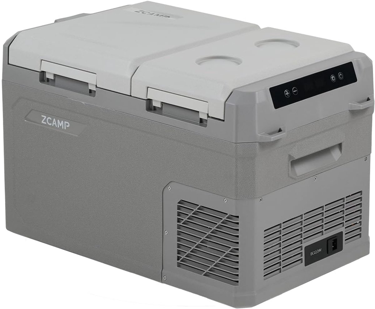 SnelShoppen - 24L Dual-Zone Koelbox & Vriezer - Elektrische Compressor Koeler voor Auto en Kamperen - Koelen tot -20 °C - LED Touch Control - Frigobox