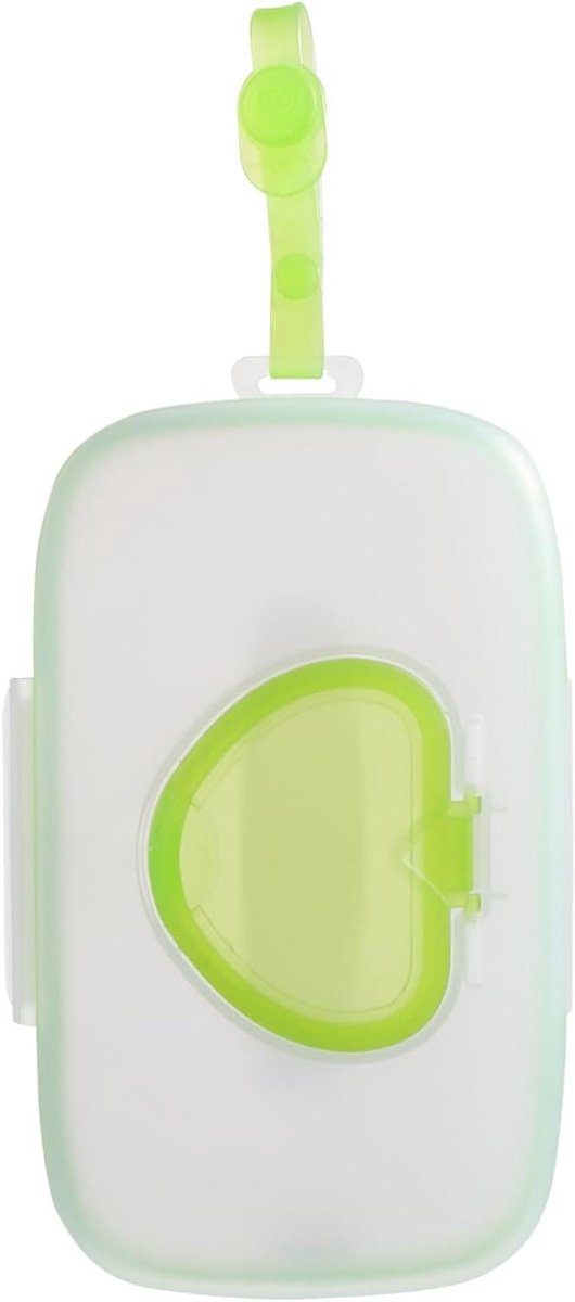 Draagbare Doekjesbox - Babydoekjes Houder - Onderweg Hygiëne - Stofvrij Ontwerp - 22 x 135 x 3 cm - Groen