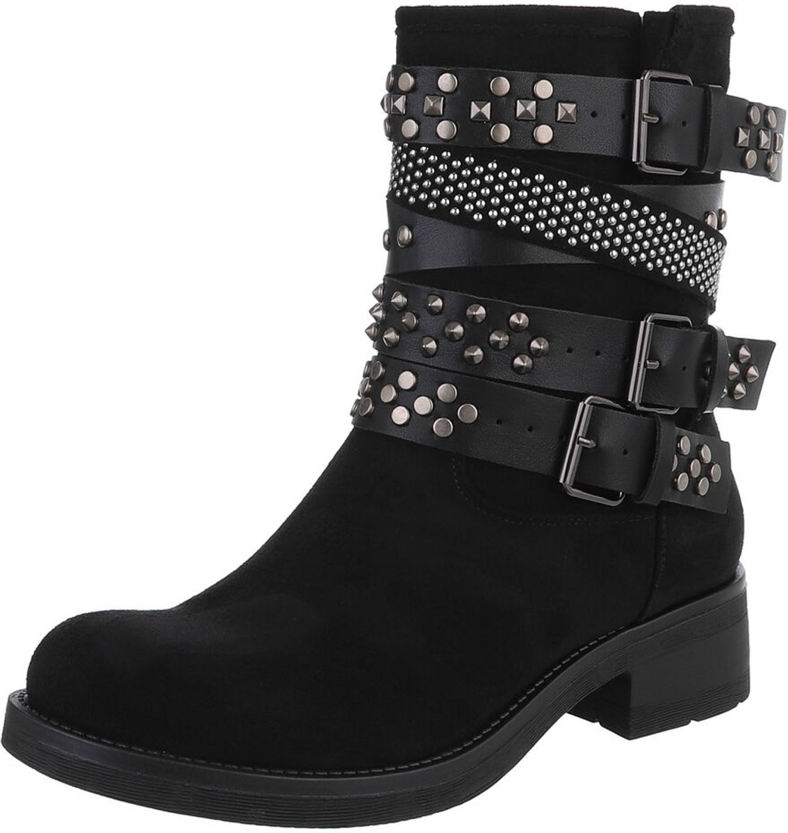 Enkellaars met gespen en studs - dames Mt:37