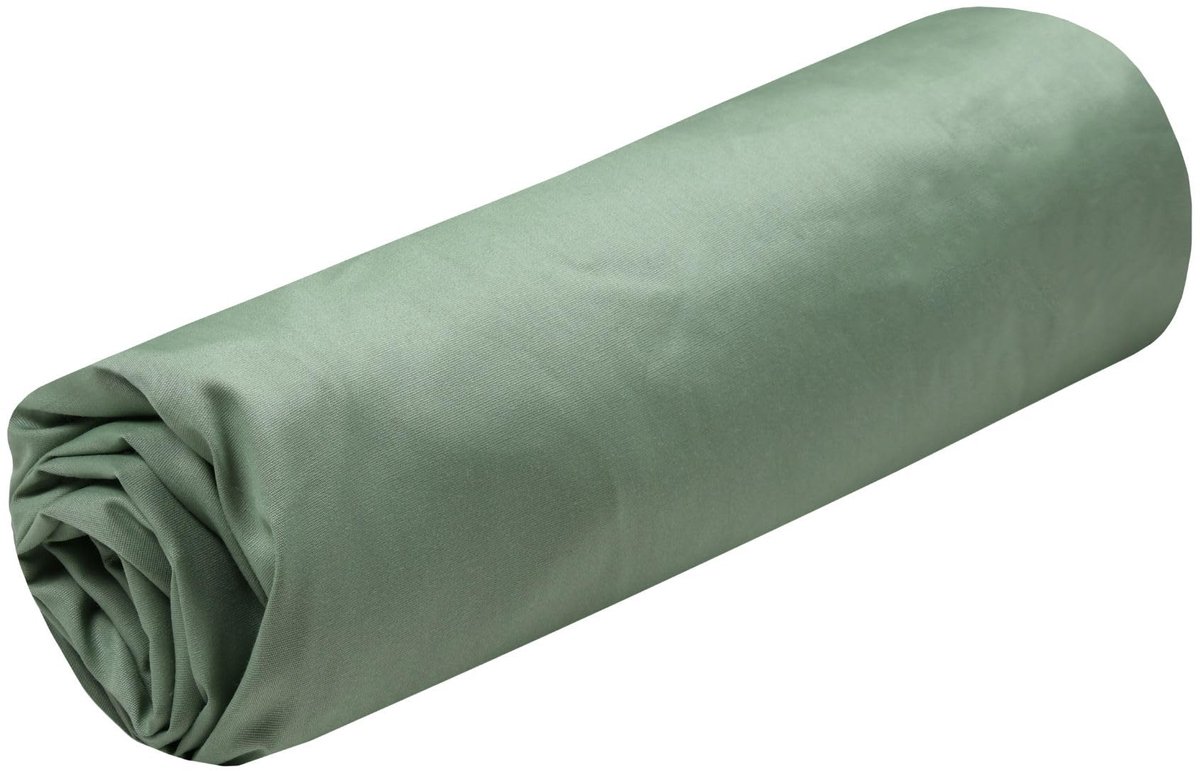 SnelShoppen - Hoeslaken 160x200 cm - Groen Katoen Perkal - 30 cm Spanhoogte - 100% Oeko-Tex Gecertificeerd - Zacht & Comfortabel Beddengoed voor Thuis