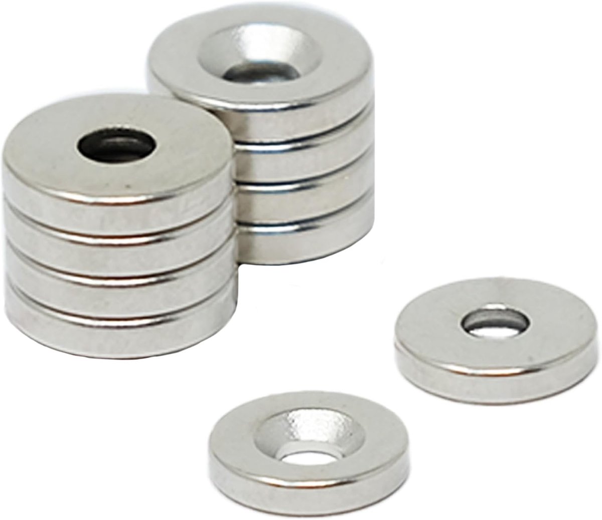 SnelShoppen - Neodymium Magneten voor Creatieve Projecten, DIY, Hobbymaterialen, 10mm x 2mm, 1.2kg Treksterkte, Pack van 10 voor Kunst, Meubels en Tec
