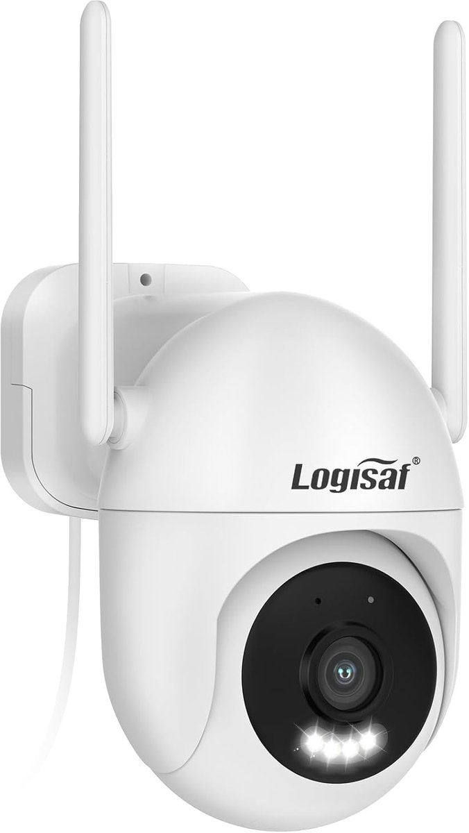 SnelShoppen - 5MP Beveiligingscamera Buiten WLAN - Draadloos, Nachtzicht, Weerbestendig, HD Beveiligingscamera voor Tuin, Garage, en Buitenlocaties