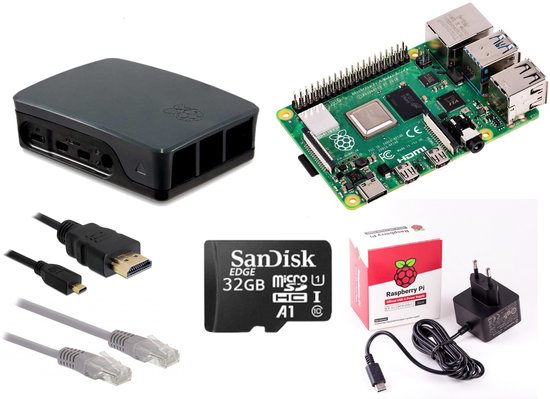 Raspberry Pi 4 - 4Gb - StarterPack - Zwart