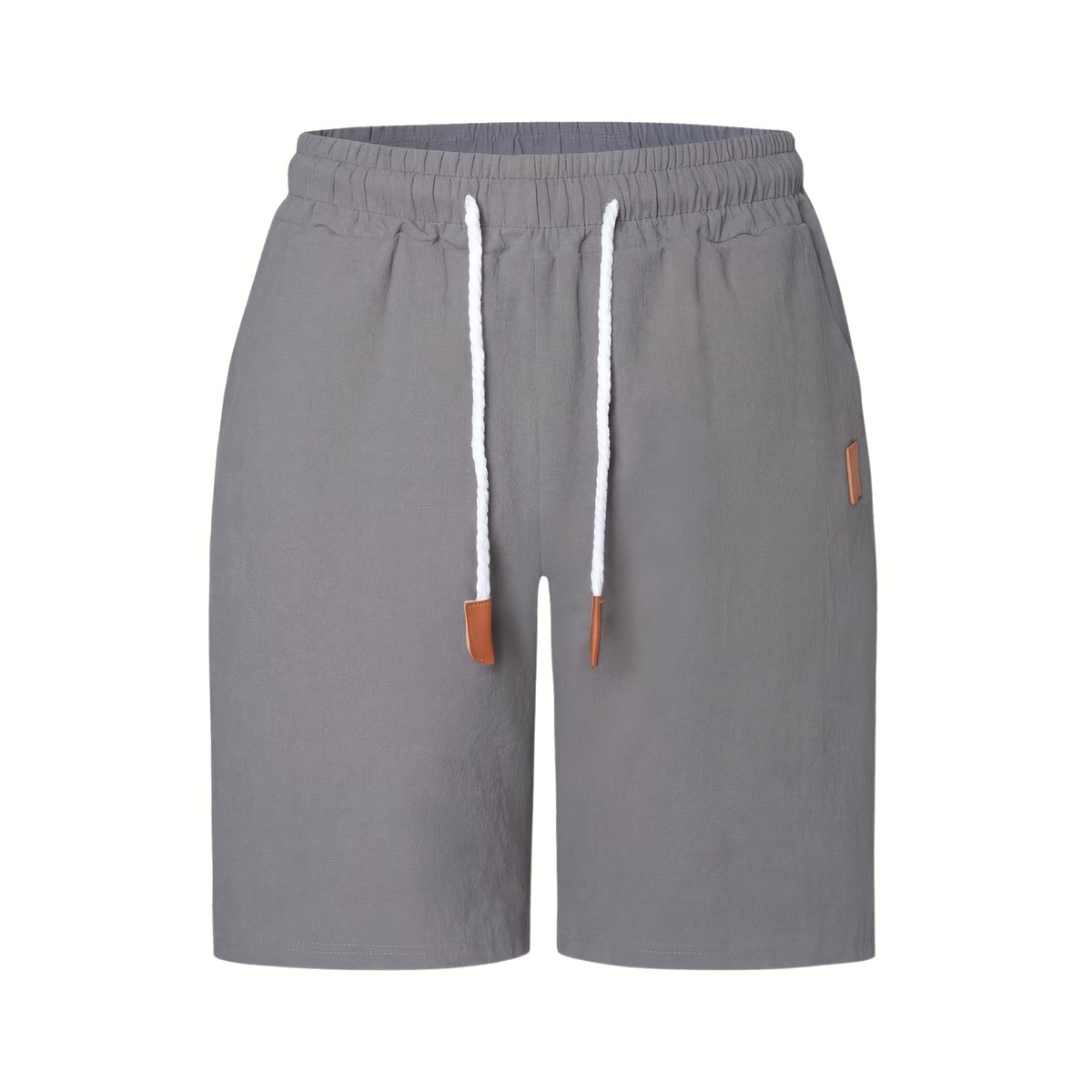 Currero Korte Linnen Broek Heren Zomerbroek Volwassenen Korte Broek Shorts Strandbroek Zomer Ibiza Stijl Lichtgrijs