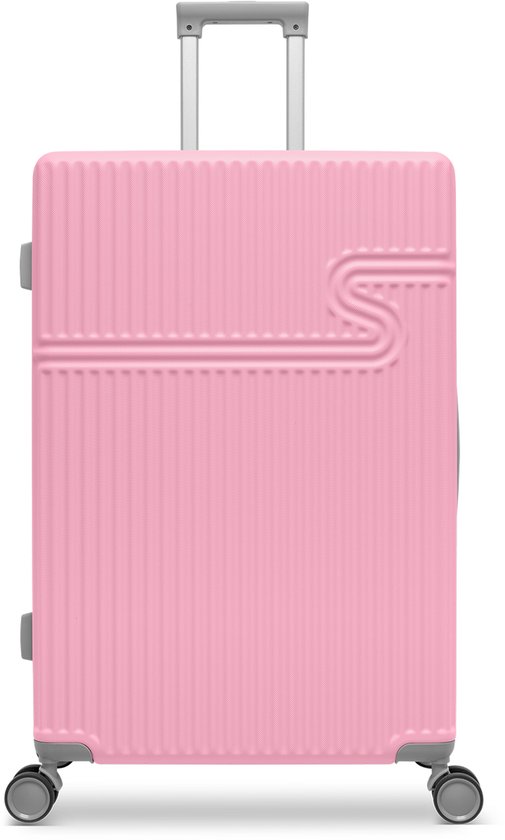 Koffer groot 76x51x28 cm - Reiskoffer met wielen - TSA Slot - 86L - Signature koffer Pink Lady