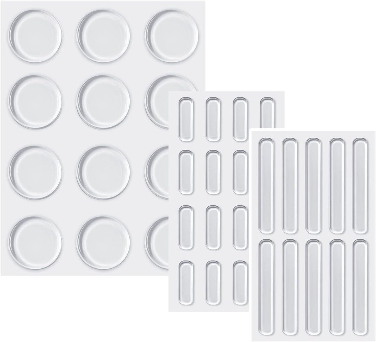 38 Stuks Transparante Rubber Voeten, Zelfklevende Dempers, Antislip Deurstopper voor Meubels, Kasten en Elektronische Producten