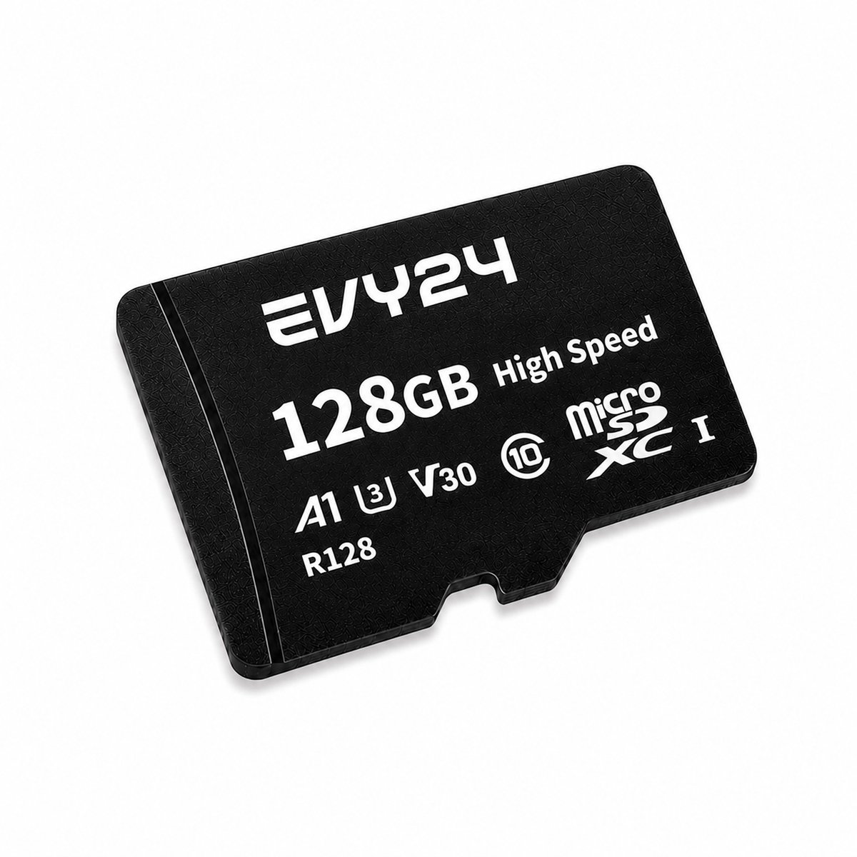 Evy24 Micro SD Kaart 128GB - A1 U3 V30 Class 10 - Hoge Snelheid 160MB/s - Geschikt voor 4K Video, Smartphone, Camera, Drone en Nintendo Switch - Met Adapter