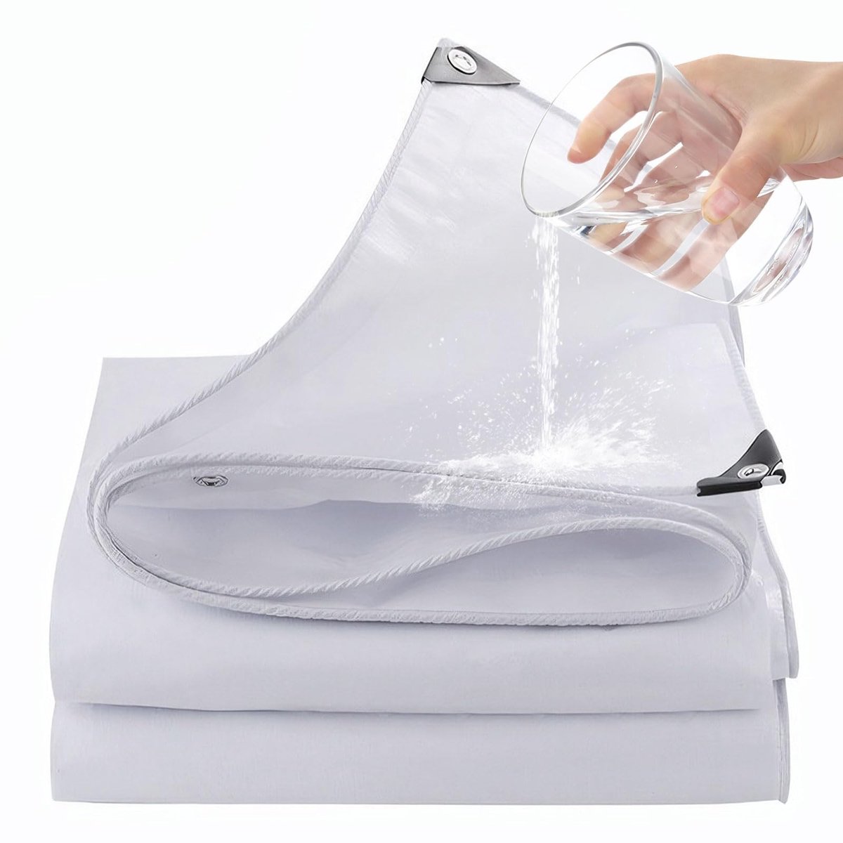 Dailygoods- Afdekzeil Waterdicht - 180 g/m² PE - UV-bestendig - Scheurvast - Versterkte hoeken - Aluminium ogen om de 50 cm - Zeil