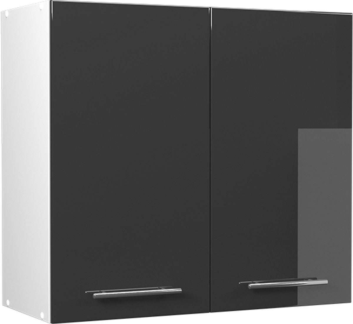 Vicco Hangkast Fame-Line, Antraciet Hoogglans/Wit, 80 cm
