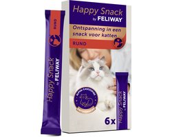 Happy Snack by FELIWAY rundsmaak 6 sticks- Heerlijke romige kattensnack met ontspannend effect