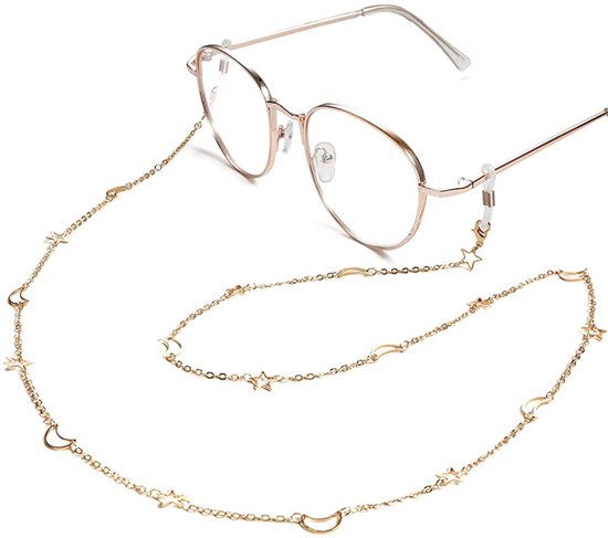 Dailygoods- Lenzenvloeistof Houder - 2 Stuks - Ketting - Brillenkoord - Metalen Lange Ketting - Rubberen Uiteinden - Unisex Design - Brilkoord van Dailygoods — afbeelding 5