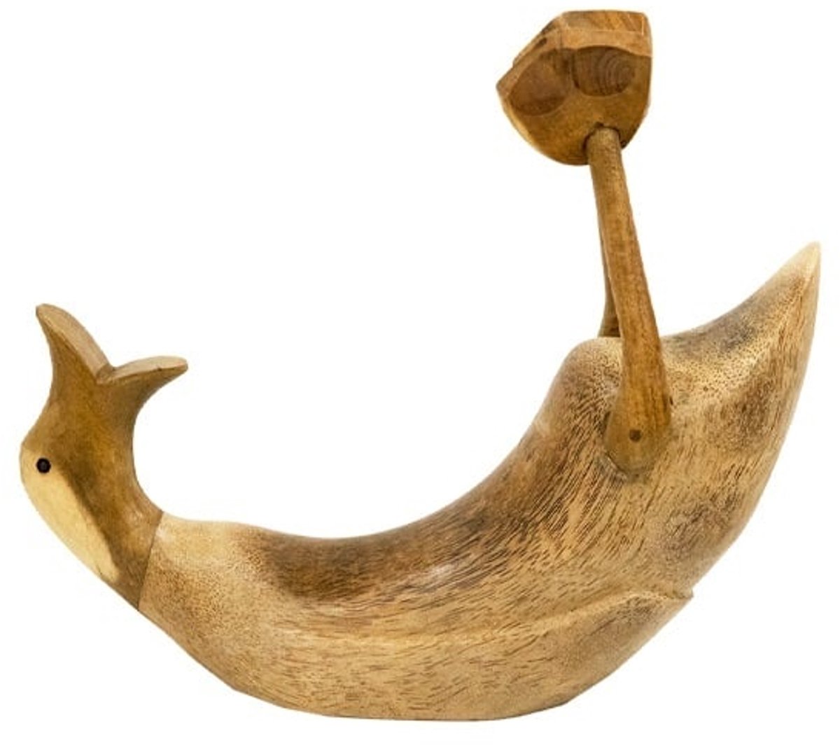Houten fleshouder eend