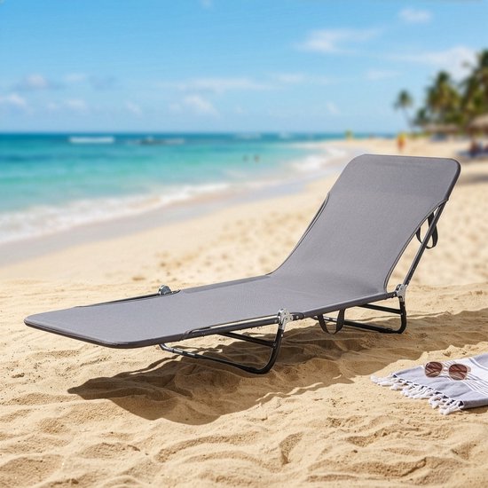 "LE PUNTA CANA" ligbed met verstelbare rugleuning en voetensteun (meerdere standen), 182 cm van Sunnydays — afbeelding 4