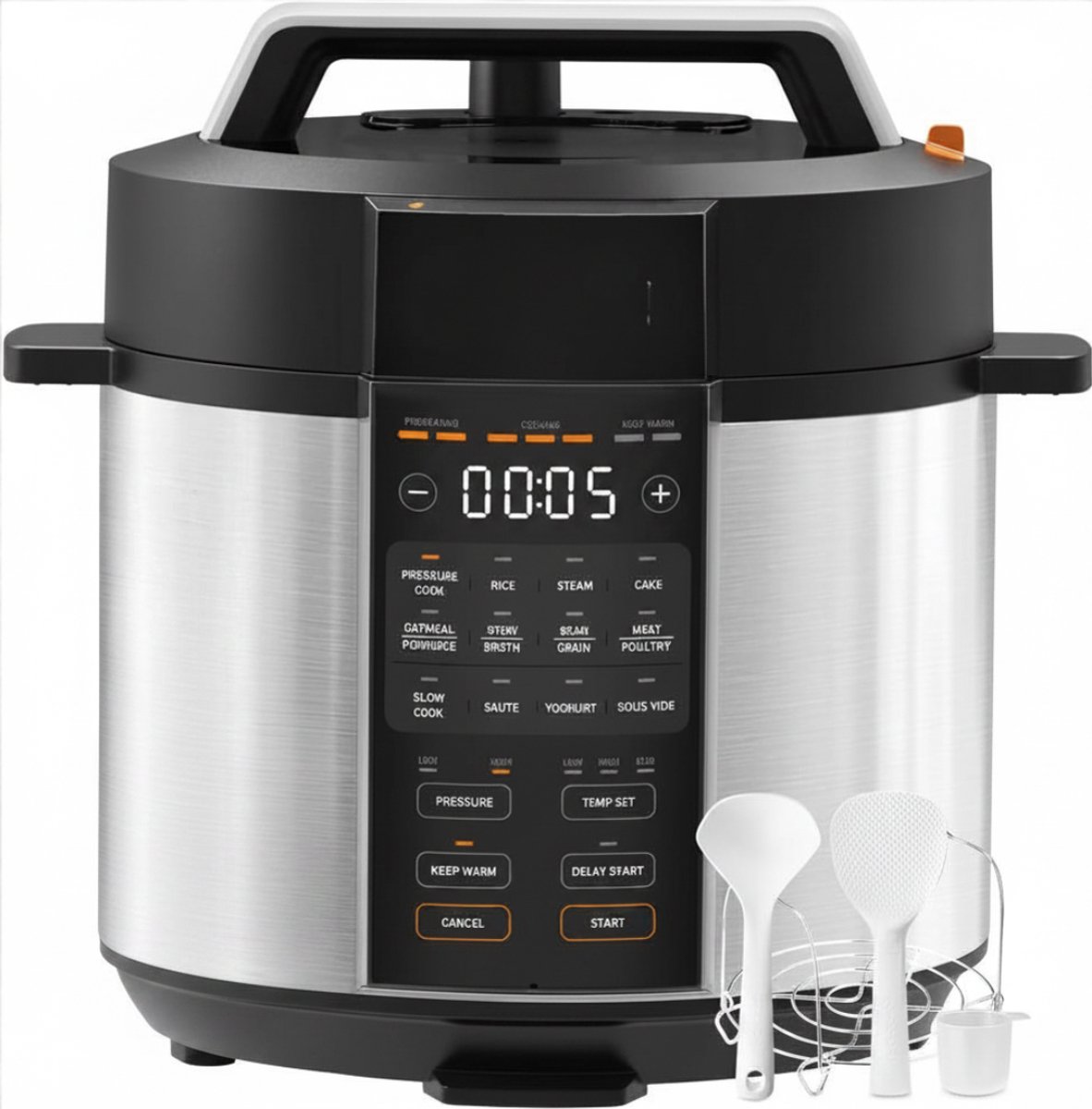 QORA® Multicooker - Multicookers - Zwart - 32cm x 34cm x 32cm