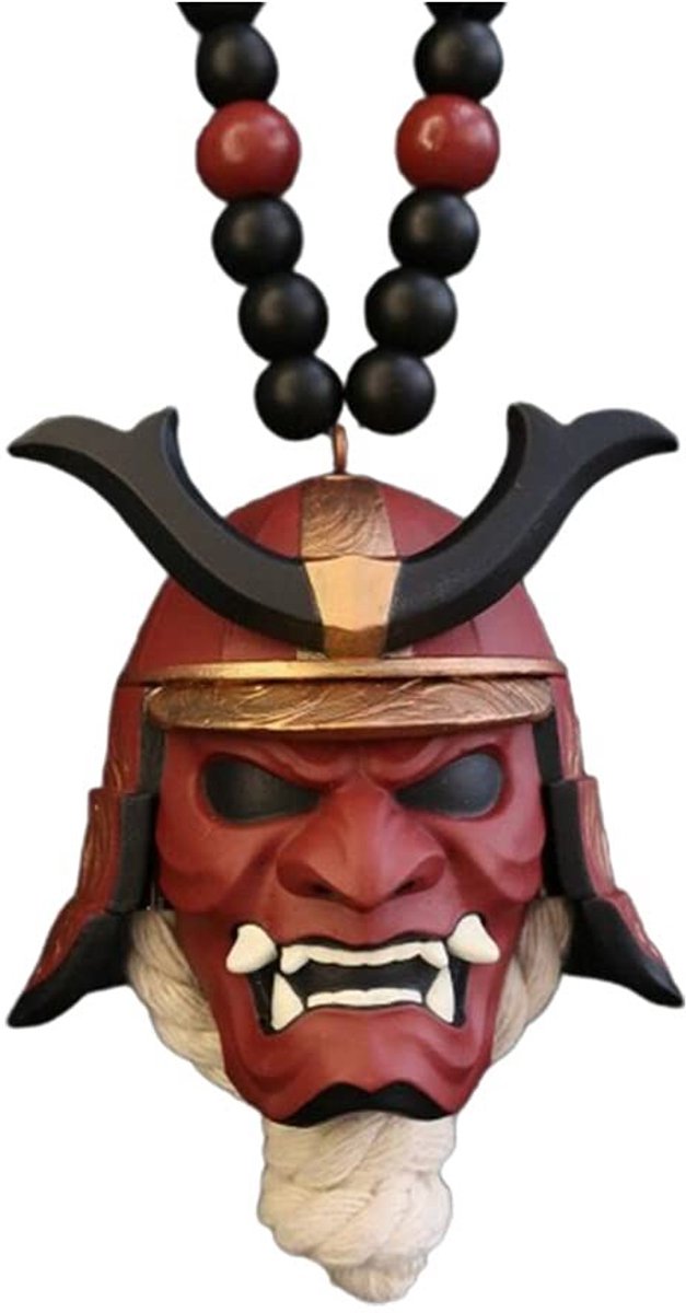Dailygoods- Auto Ornament - Japanse Oni Samurai Helm - Auto Decoratie - Auto Accessoires - Interieur Hanger - Schattig Poppetje