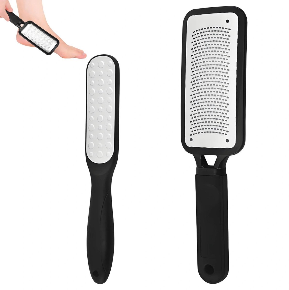 Dailygoods - 2 Stuks Eeltschaaf en Dubbelzijdige Voetvijl - Eeltverwijderaar voor Pedicure
