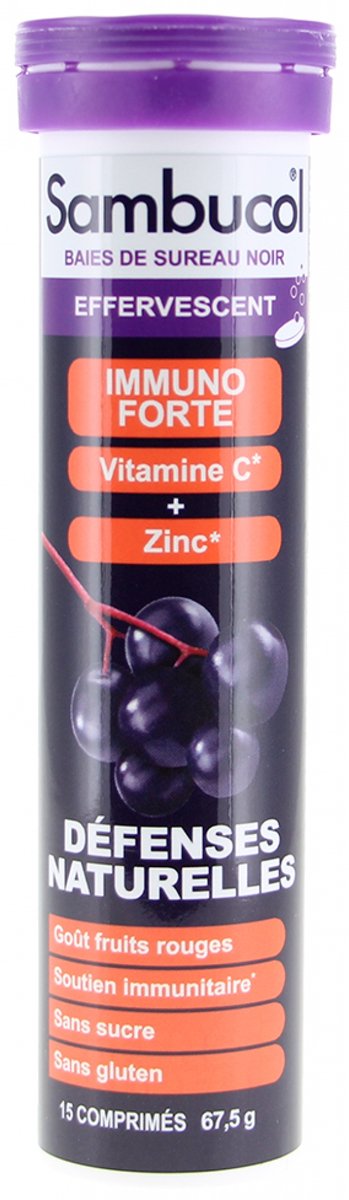 Sambucol Immuno Forte Natuurlijke Afweer 15 Bruistabletten