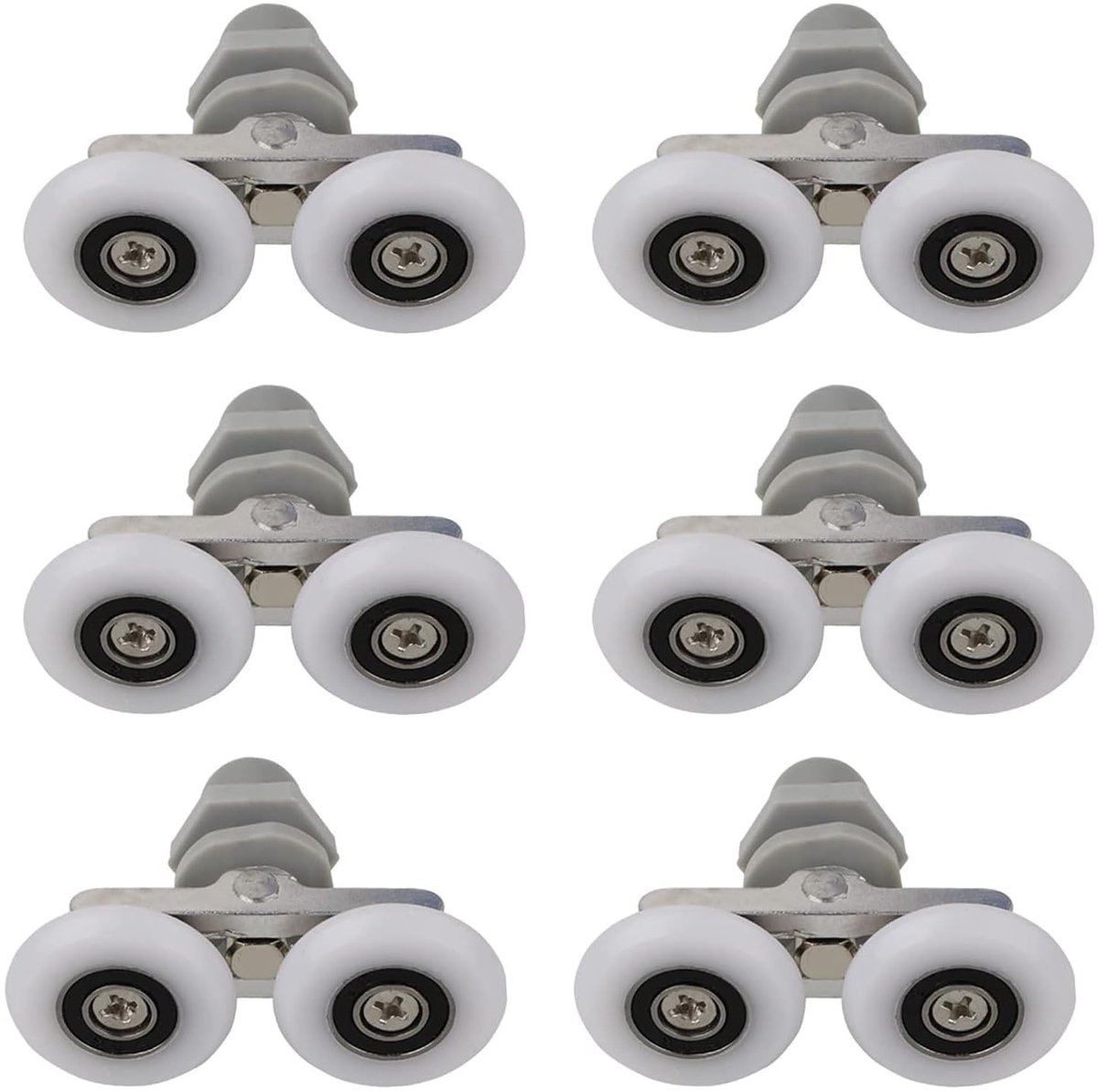 Dailygoods - 6 Rollen Douchecabine Wielen voor Schuifdeuren, 23 mm