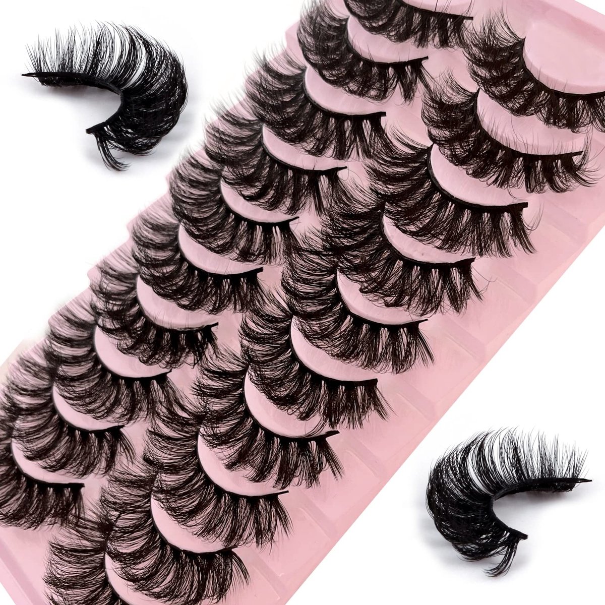 Dailygoods- Valse Wimpers 7D Effect - Herbruikbare Nepwimpers - Handgemaakte Wimpers - Dikke Zachte Wimpers - Dramatische Wimpers - Natuurlijke Look