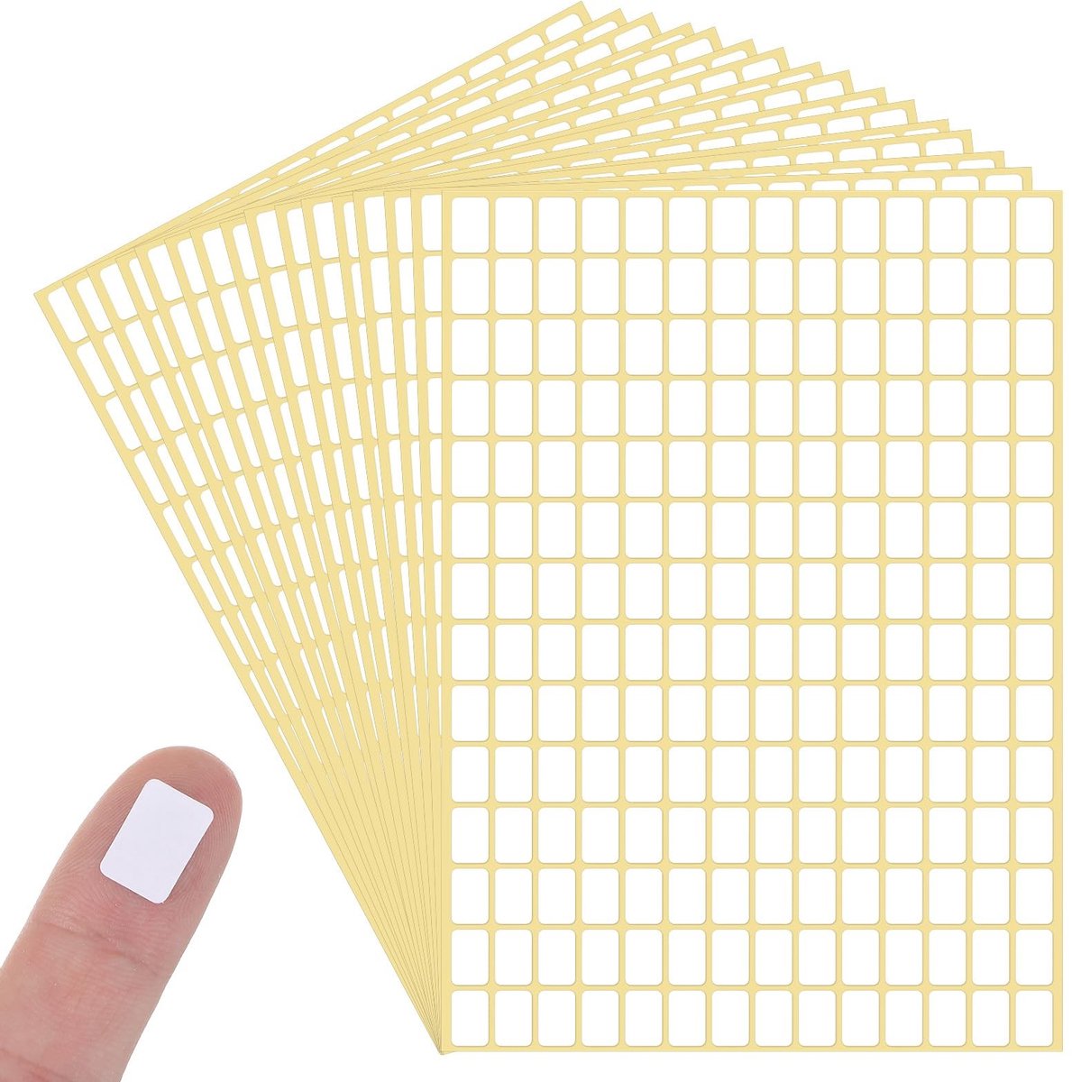 Dailygoods - 5880 stuks matwitte zelfklevende etiketten - Lege etiketten voor school en kantoor