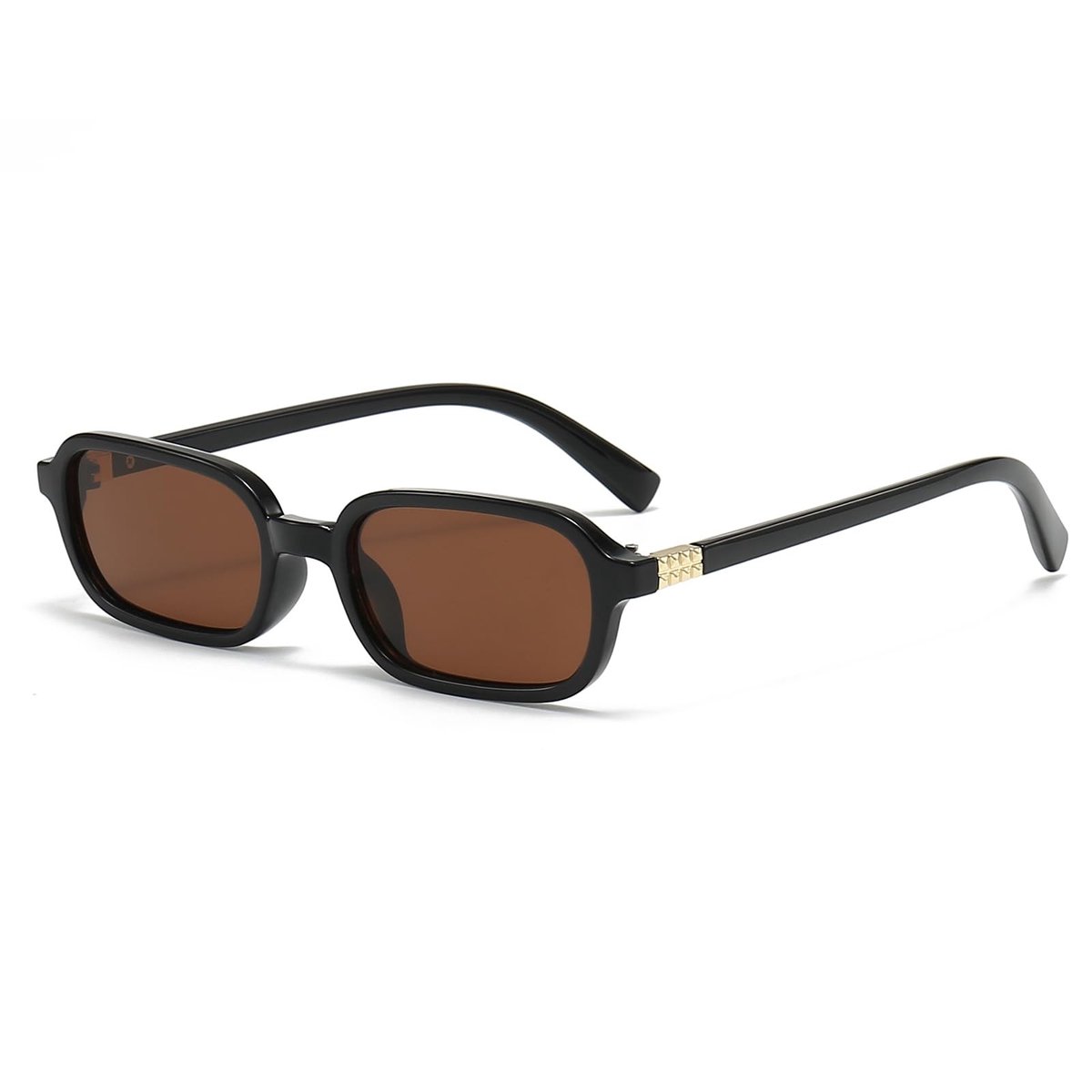 Dailygoods- Zonnebril Retro rechthoekig - Trendy zonnebril - UV400 bescherming - Vintage stijl - Smal frame - Hoogwaardige materialen - Fashion Sunglasses